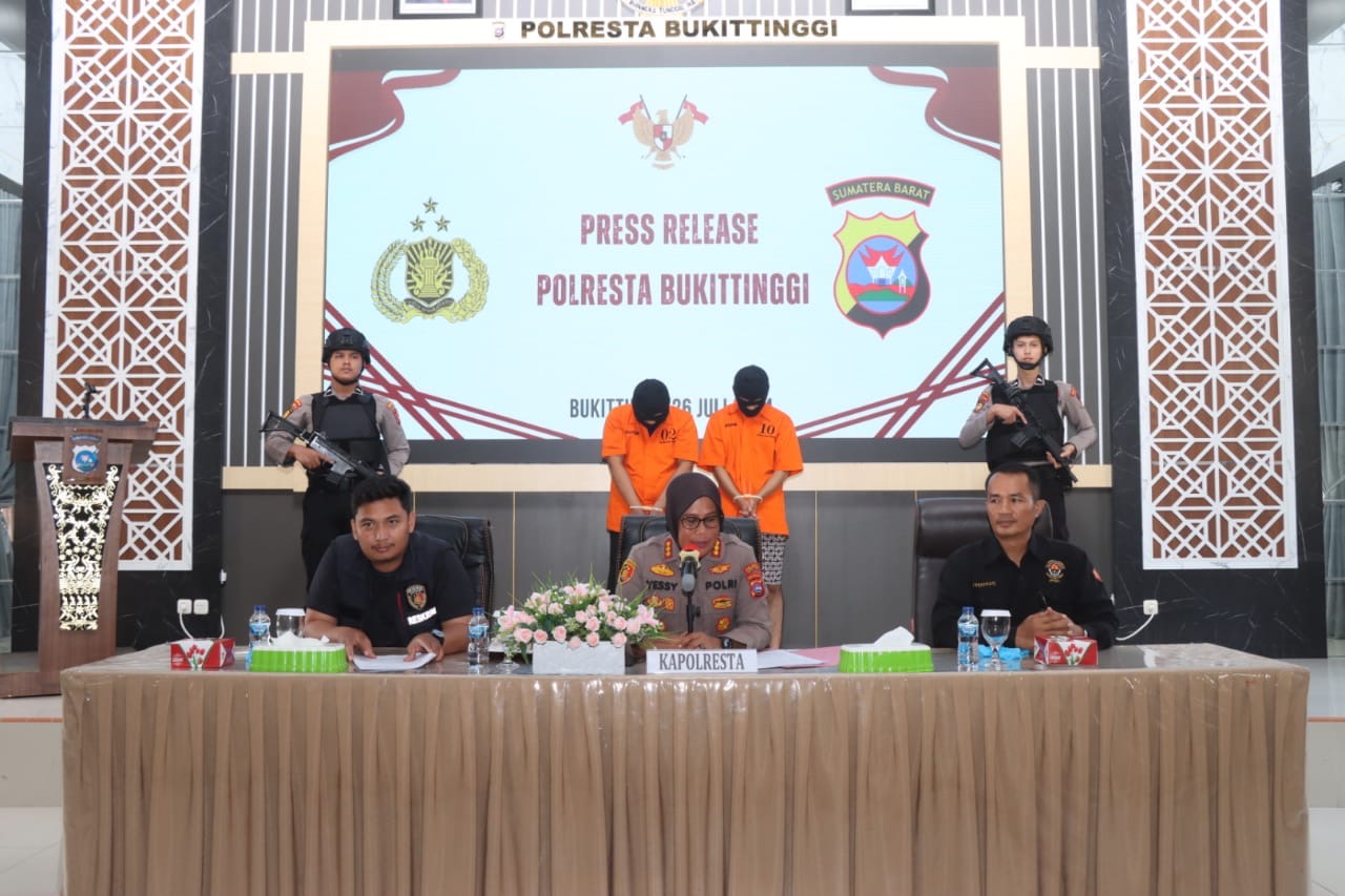 Polresta Bukittinggi Release Ungkap Kasus Perbuatan Cabul Oleh Oknum Guru di Agam