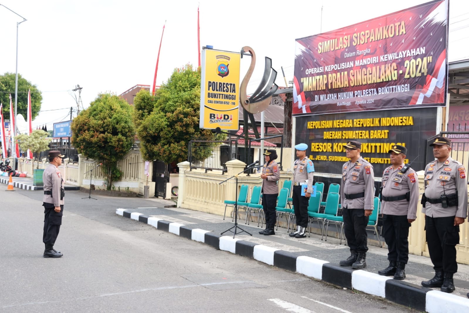Kesiapan Polresta Bukittinggi dalam Pengamanan Pilkada Serentak 2024 Melalui Simulasi Simpamkota