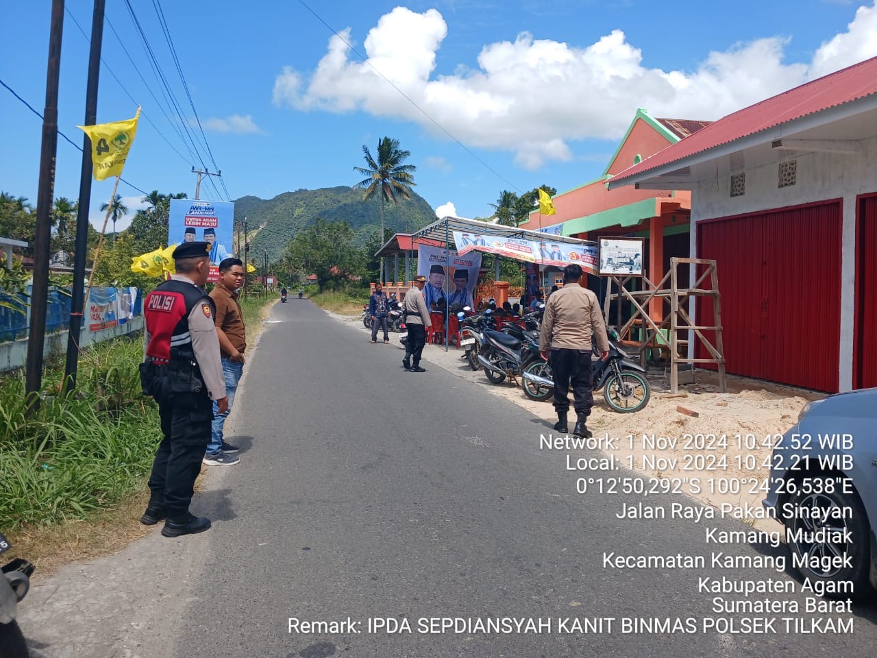 Pengamanan Kampanye Paslon Pilkada 2024 di Kota Bukittinggi Oleh Personil Polresta Bukittinggi