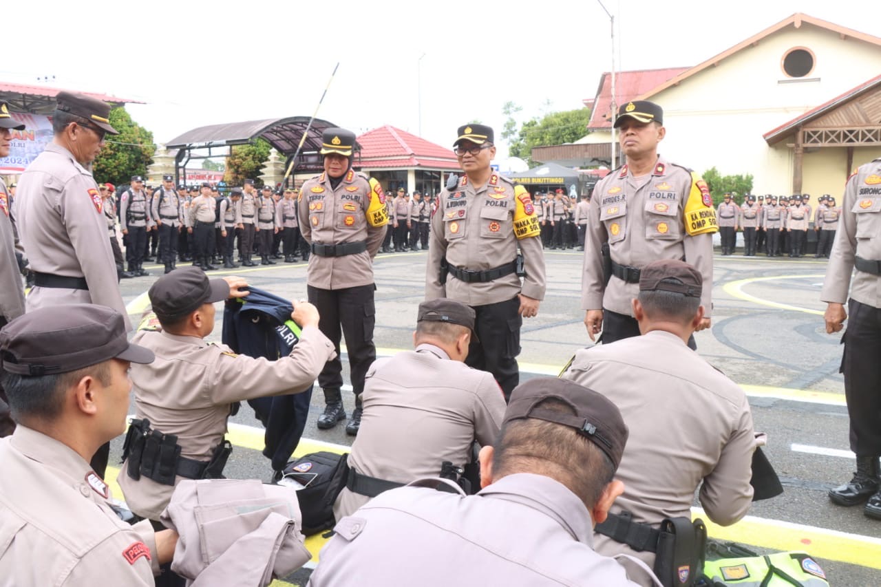 Pengamanan Pilkada 2024 di Bukittinggi, Polresta Bukittinggi Geser Pasukan ke Lokasi Pengamanan