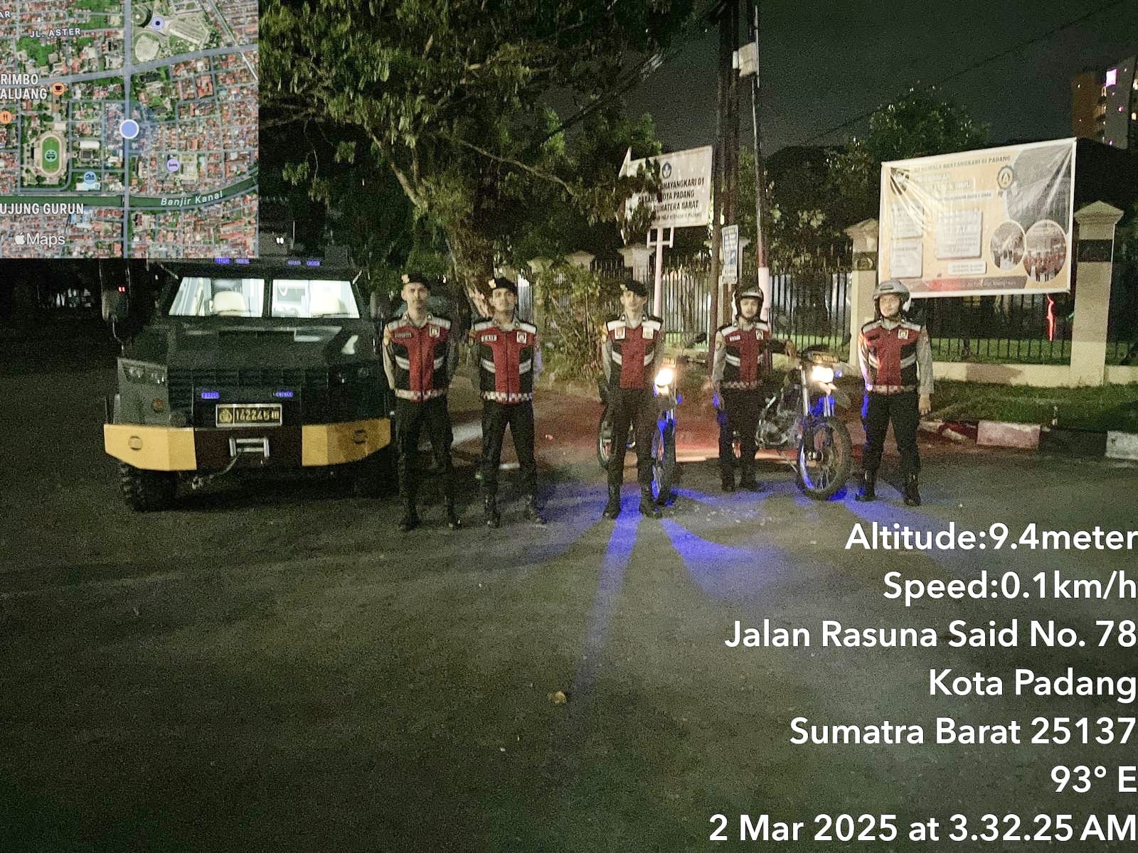 Wujudkan Kota Padang Zero Tawuran dan Balap Liar, Ditsamapta Polda Sumbar Intensifkan Patroli KRYD