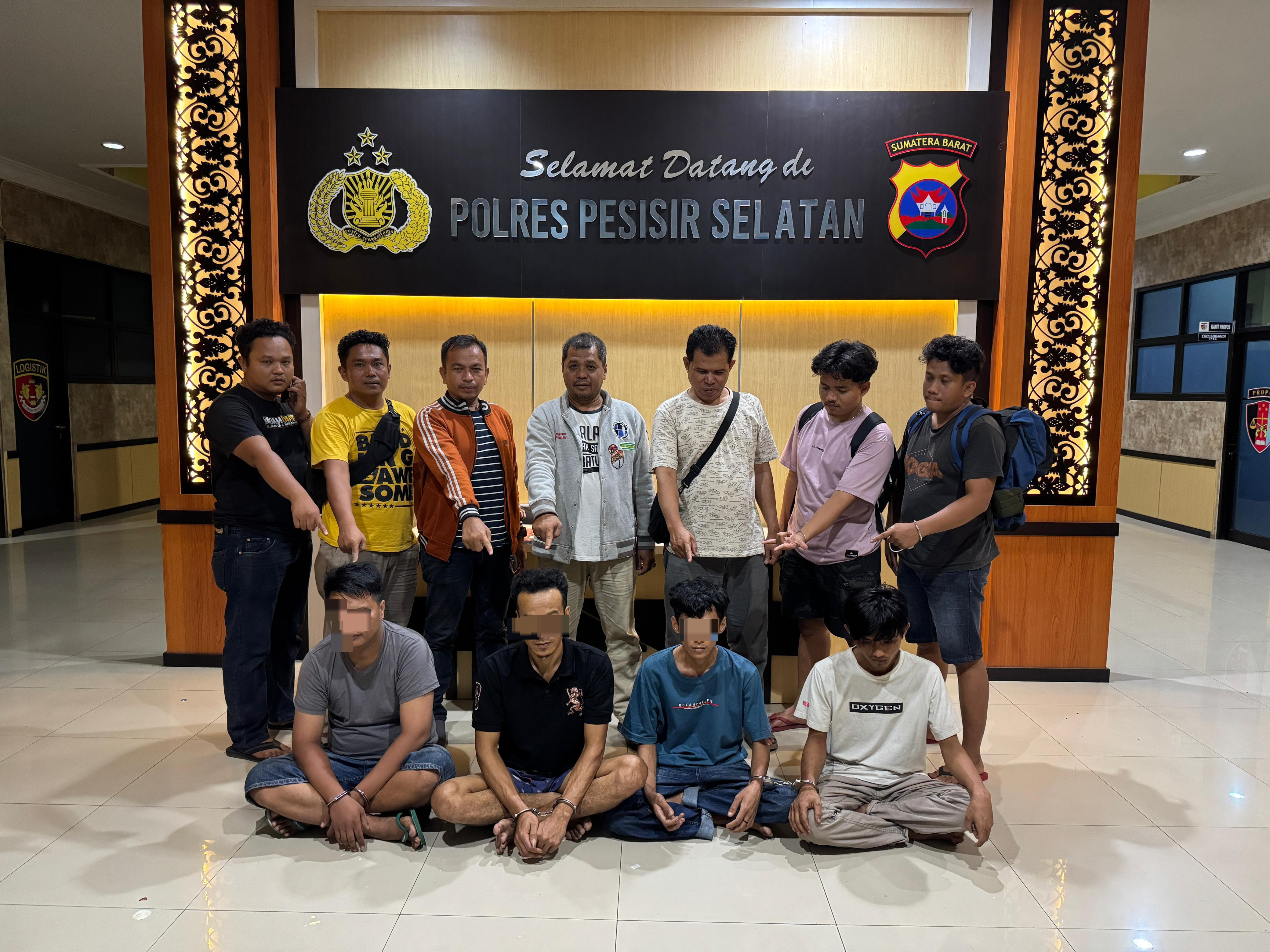 Tim Opsnal Sapu Jagat Sat Resnarkoba Polres Pessel Berhasil Bekuk 4 Pelaku 