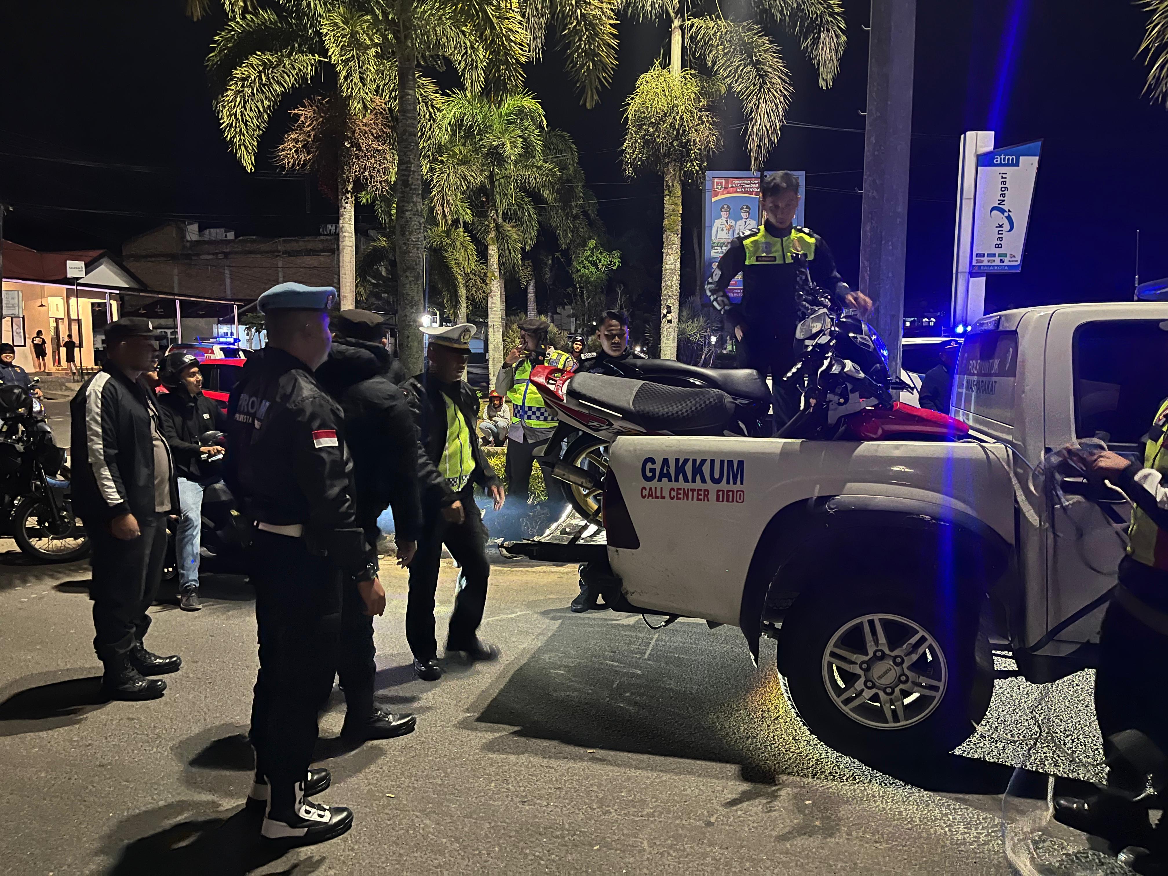 Polresta Bukittinggi Gelar Cipta Kondisi, Antisipasi Balap Liar 11 Unit Sepeda Motor Diamankan 